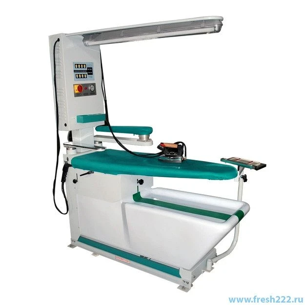 laundry finishing equipment planning: Commercial laundry finishing and ironing workstation