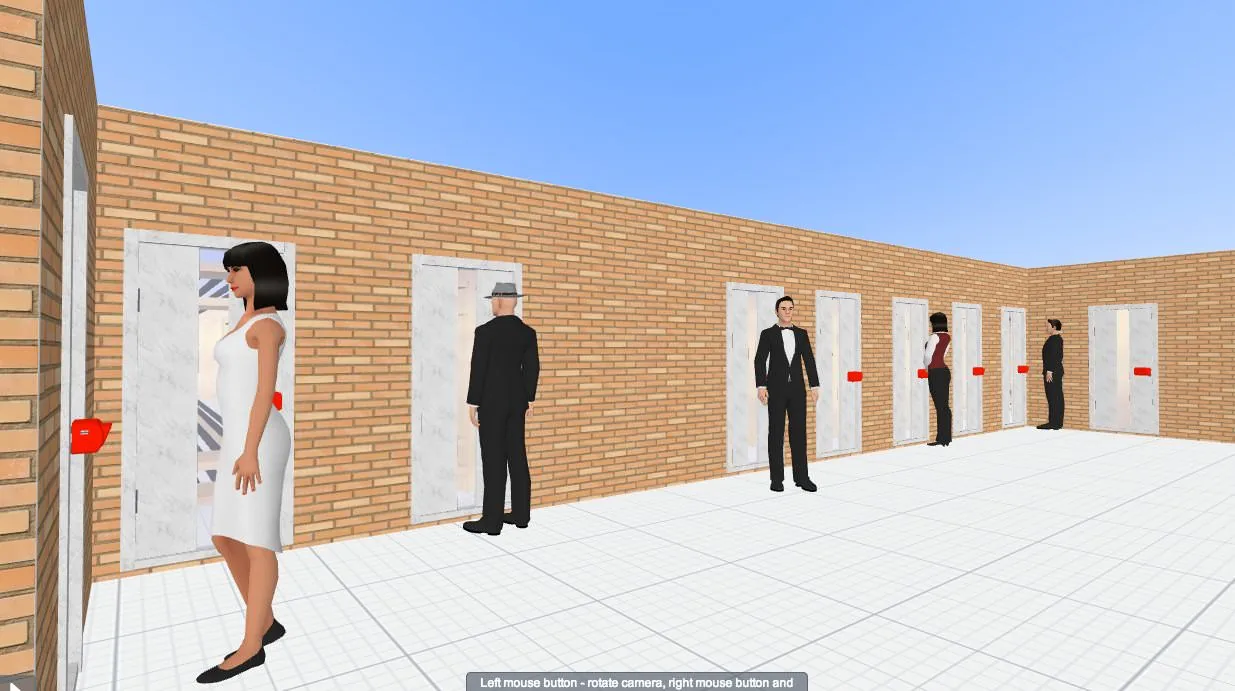 Automated uniform storage and issue area