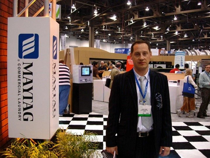 Laundry industry trade-show booth